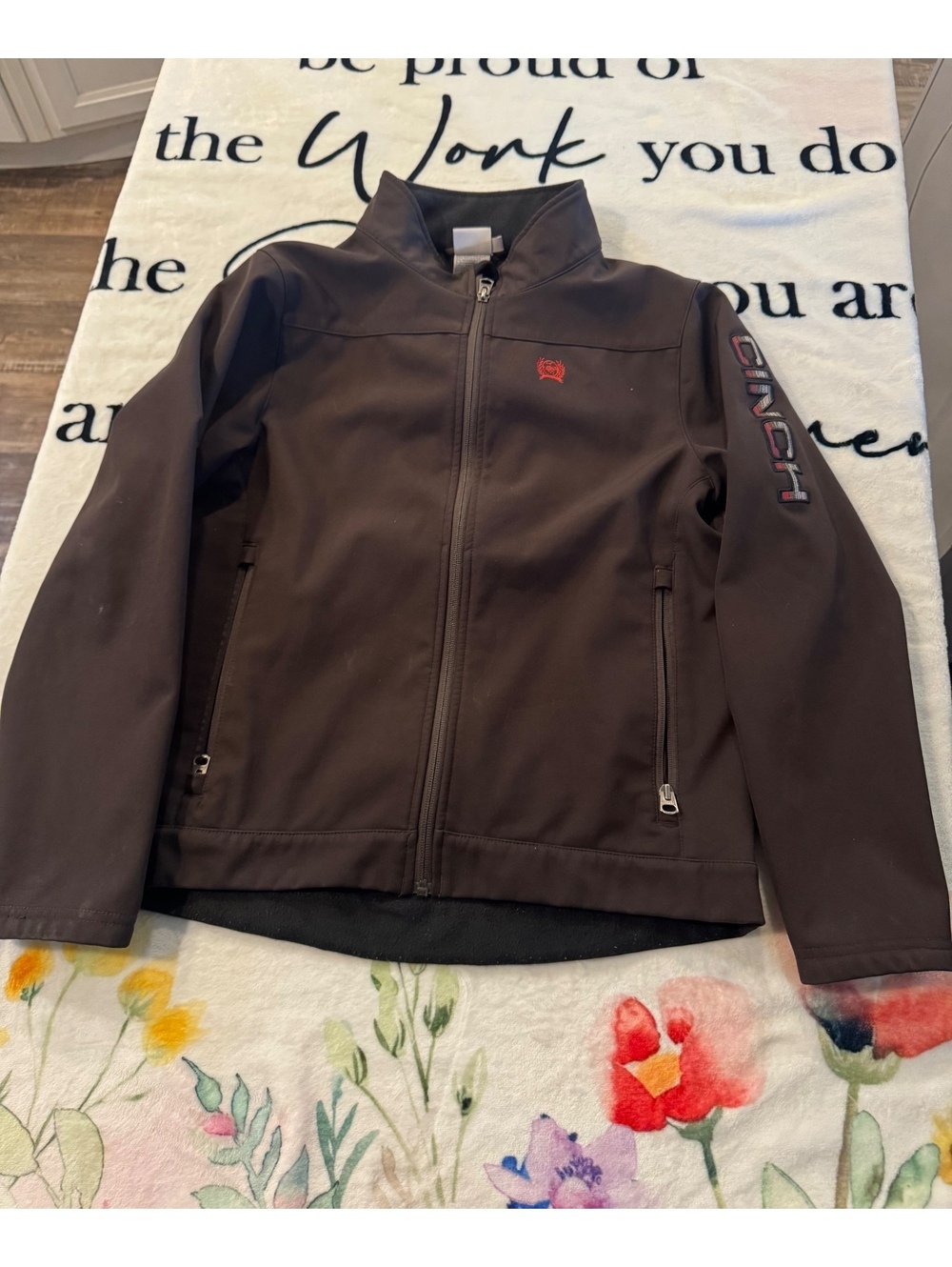 Cinch Boys' Logo Softshell Denim-Look Jacket (laminated fabric) Size XL (14)
